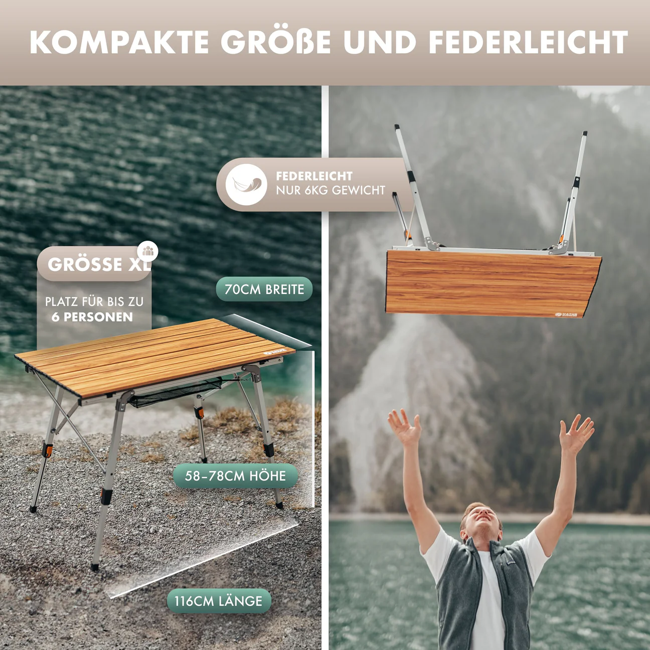 Naturbummler Campingtisch Solid Litec+ – Bild 8